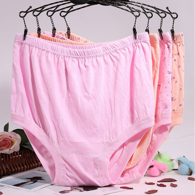 Underpants Shorts Elderly Old Lady Plus Size Cotton 70 Year Old Underwear Big Mother-In-Law Female Mother High Waist Grandma - Image 3